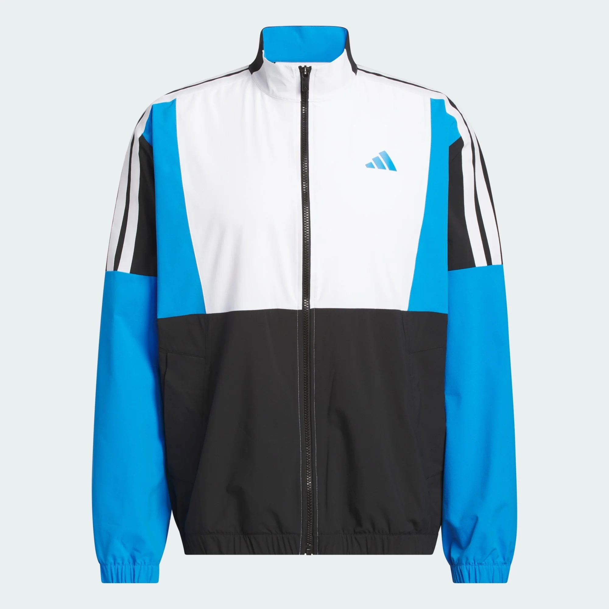 Adidas Beyond Twistweave Full Zip Jacket Men's (Black White Blue JZ7004)