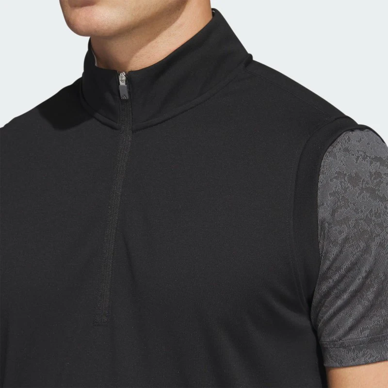 Adidas Elevated Quarter Zip Gilet Vest Men's (Black IB4542) - Image 3
