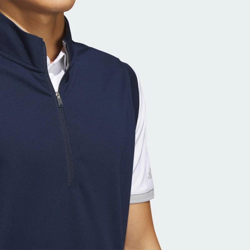 Adidas Elevated Quarter Zip Gilet Vest Men's (Navy IB4541) - Image 2