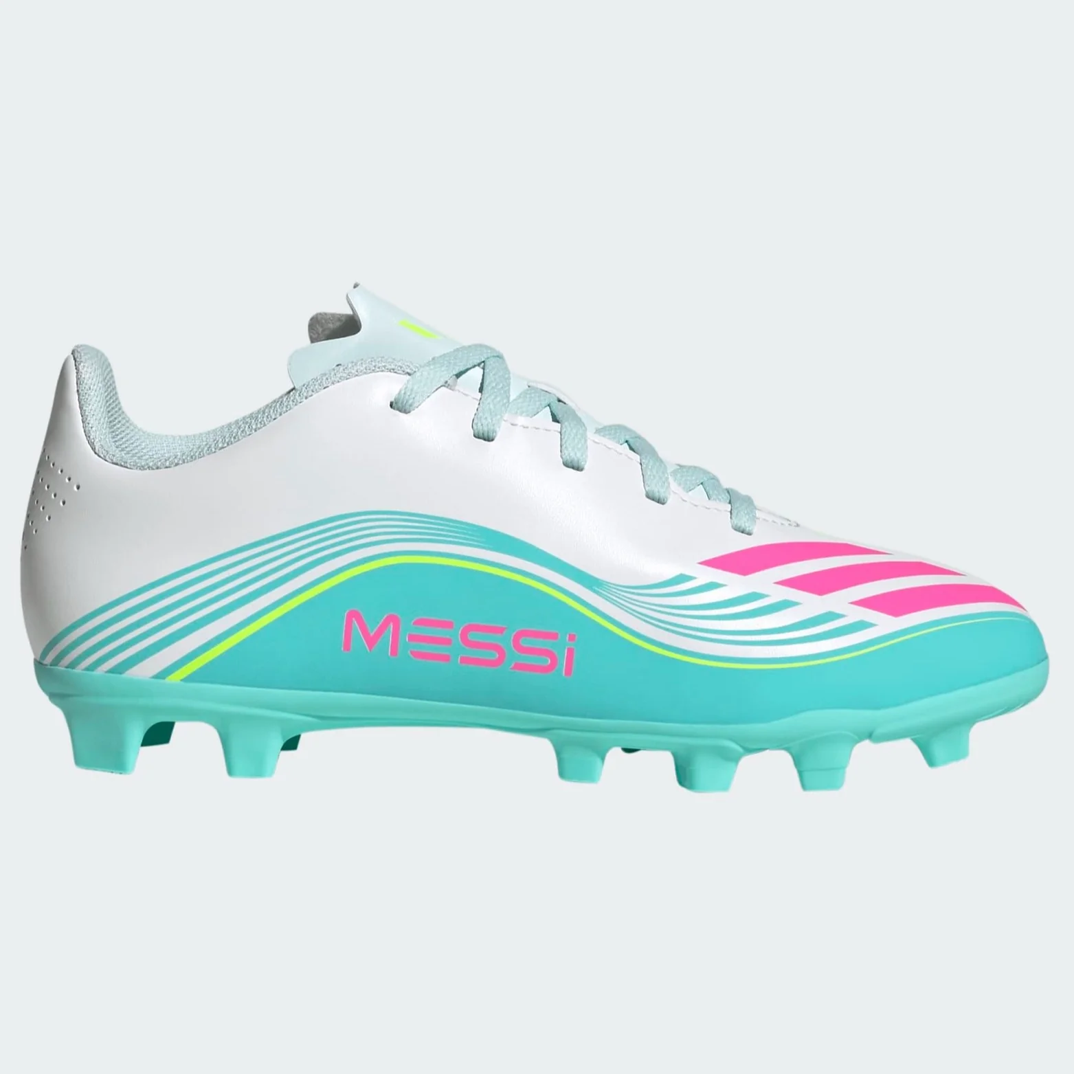 Adidas F50 Club Messi FG/MG Football Boots Kid's (White Pink JQ0950)