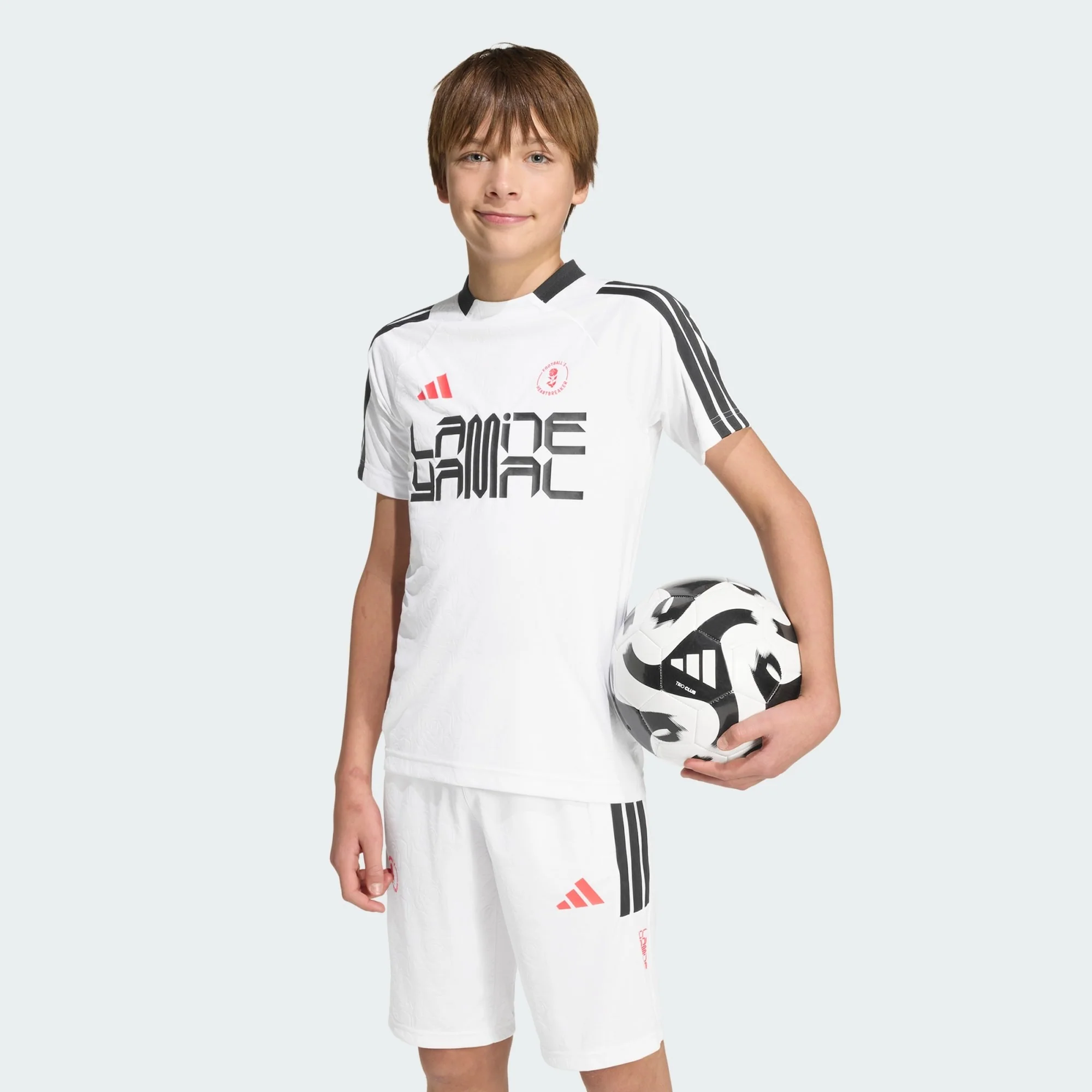 Adidas Lamine Yamal Training T-Shirt Kid's (White KD6433) - Image 2