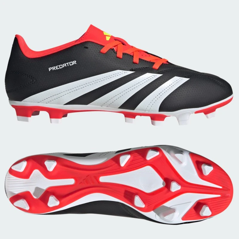 Adidas Predator Club FG Foootball Boots Men's (Black Red IG7760) - Image 4