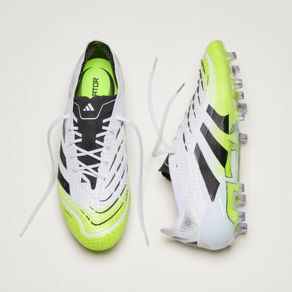 Adidas Predator Elite FG Football Boots Men's (White Yellow JI1082) - Image 2