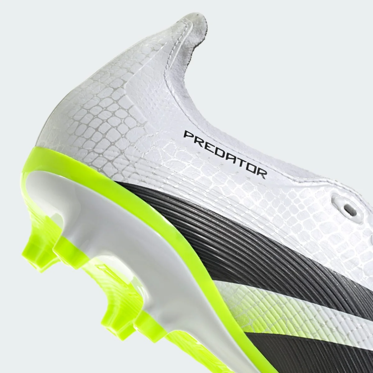 Adidas Predator League Fold Over Tongue FG Football Boots Men's (White Green JI1111) - Image 4
