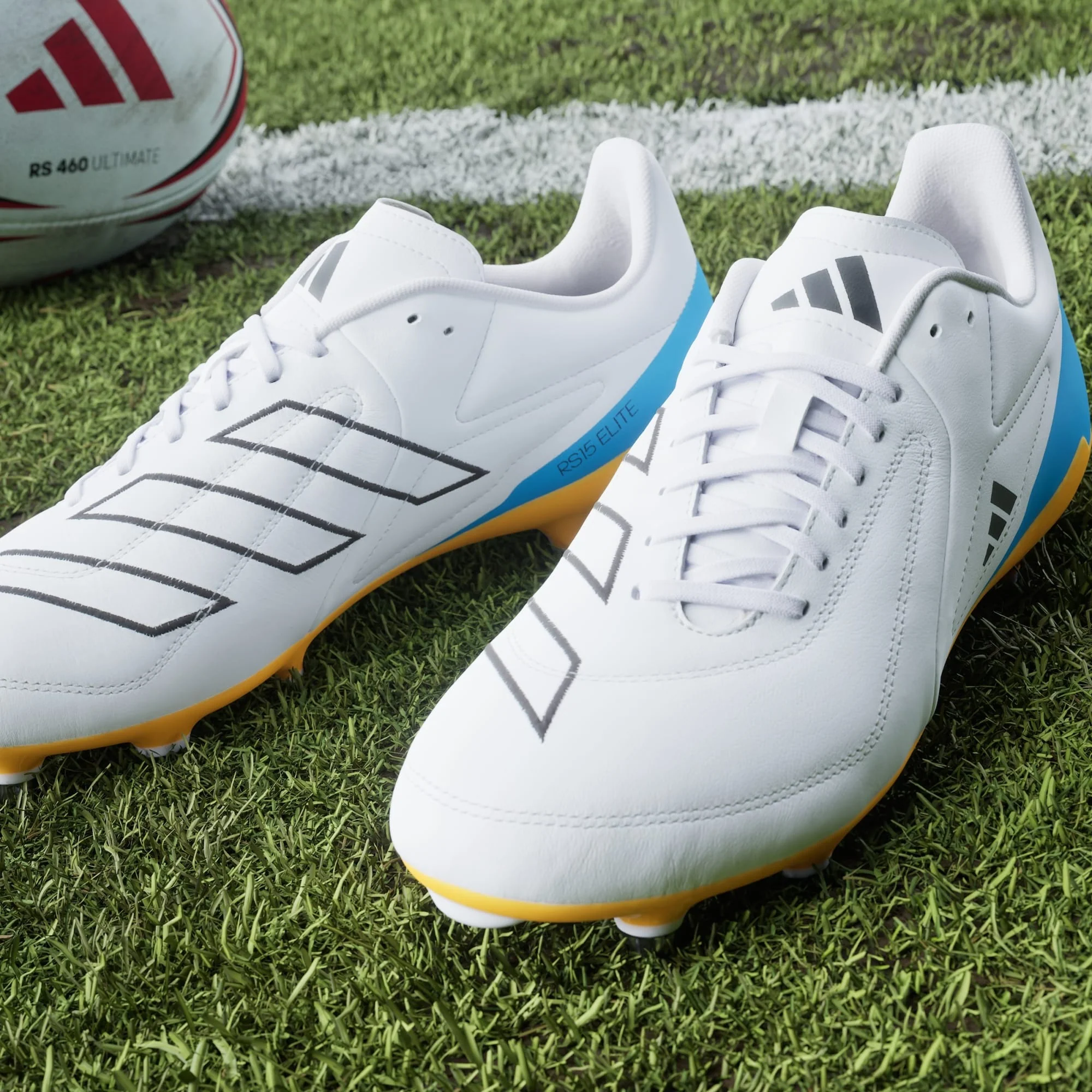 Adidas RS 15 SGElite Rugby Boots Men's (White Orange JP8790) - Image 2