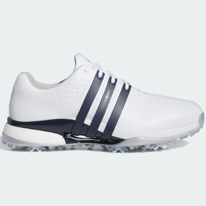 Adidas Tour 360 24 Boost Golf Shoes Men's Wide (White Navy Silver) - Image 5