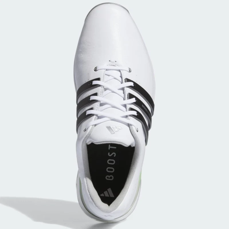 Adidas Tour 360 24 Boost Golf Shoes Men's Wide (White Black Green) - Image 3