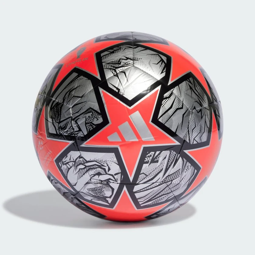 Adidas UCL Club 23/24 Knockout Football (Silver Red IN9329) - Image 2