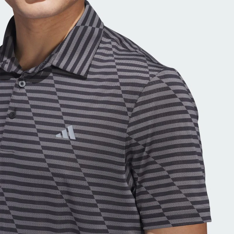 Adidas Ultimate 365 Mesh Print Polo Shirt Men's (Black IS8867) - Image 2
