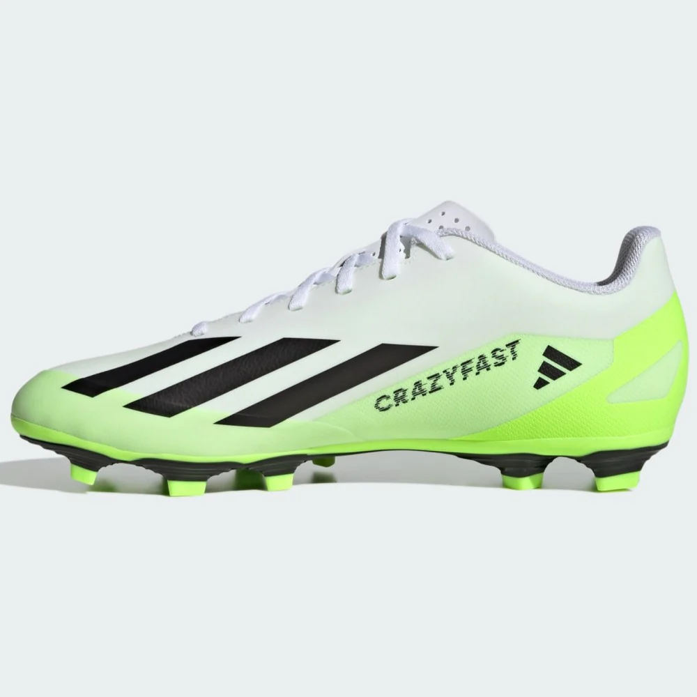 Adidas X Crazyfast .4FXG Football Boots Men's (White Green) - Image 4