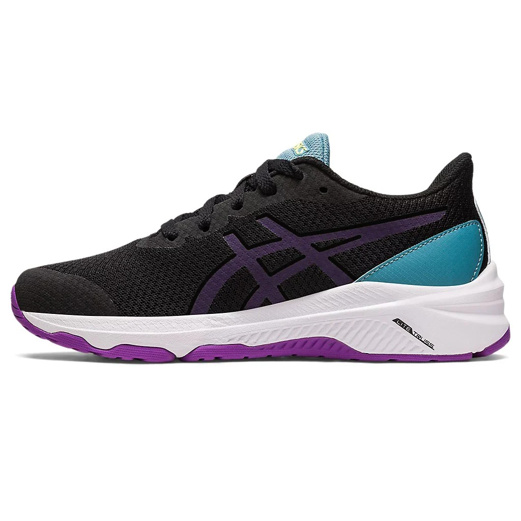 Asics GT-1000 12 GS Running Shoes Girls (Black Cyber Grape 002) - Image 3