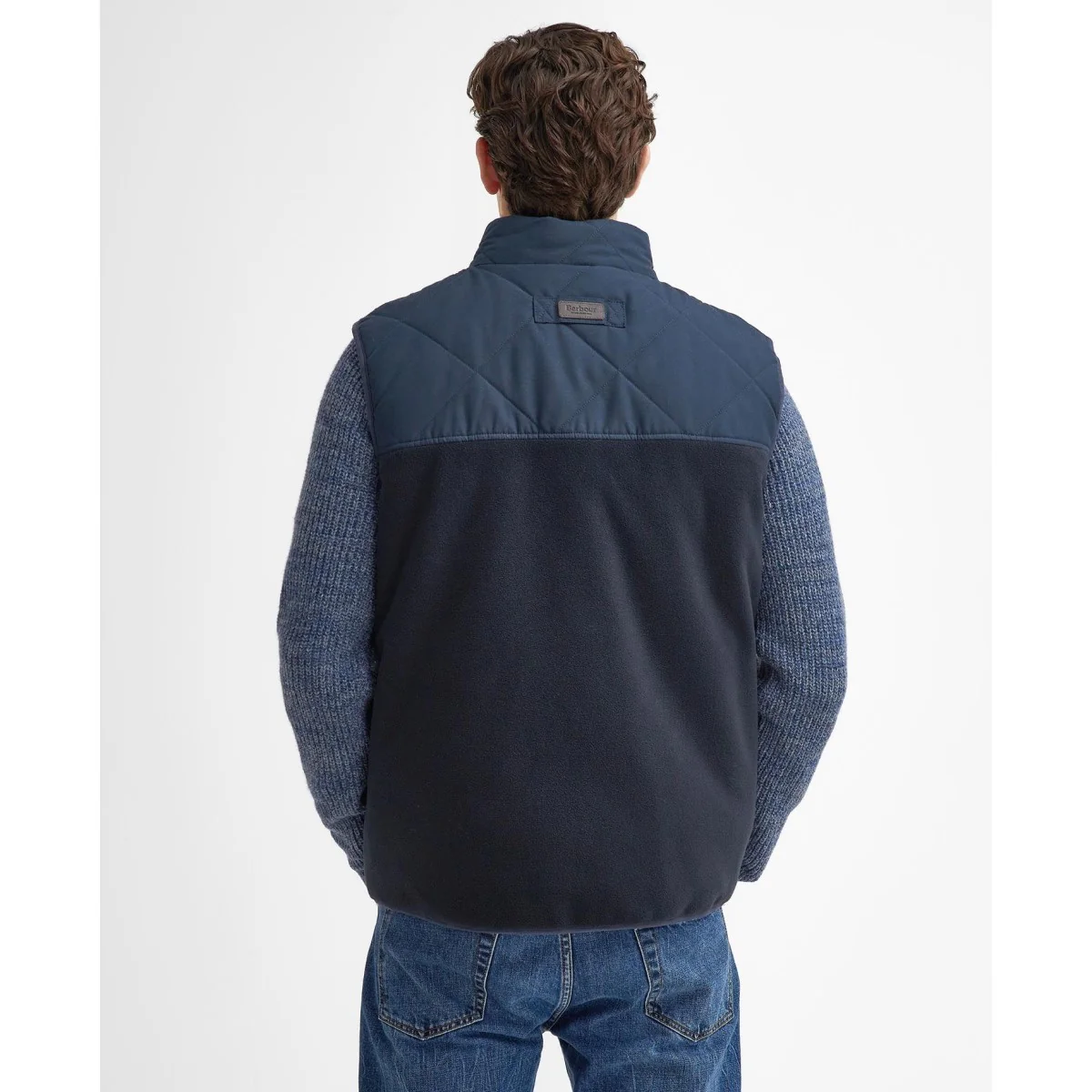 Barbour Hybrid Quilted Gilet Men's (Navy) - Image 4