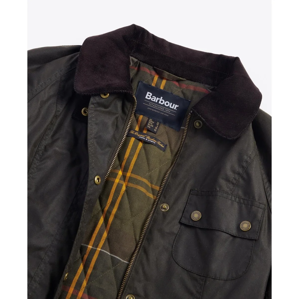 Barbour Solway Waxed Jacket Women's (Olive) - Image 3