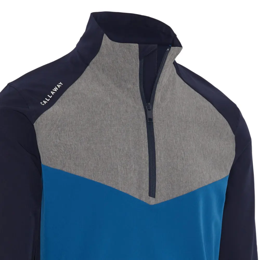 Callaway Half Zip Wind Jacket Men's (Navy Blue Grey Peacoat 410) - Image 2