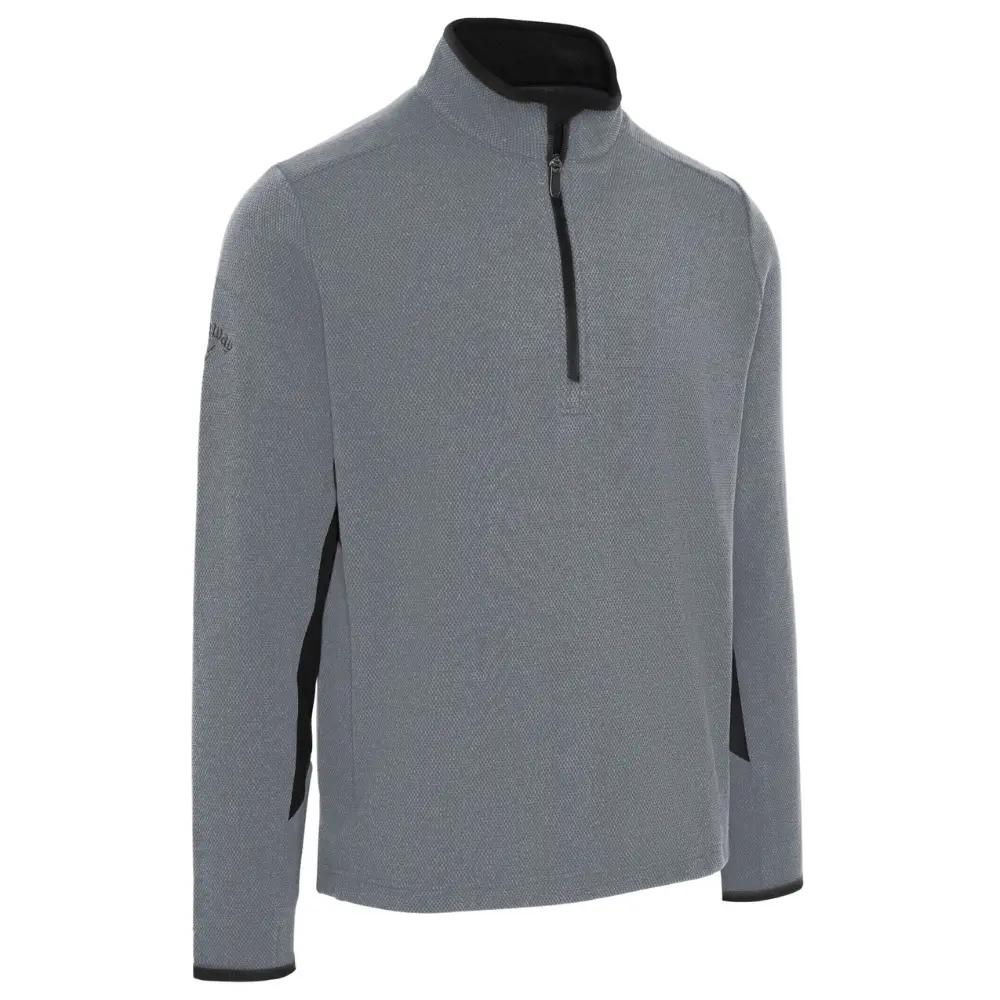 Callaway Quarter Zip Textured Top Men's (Concrete Grey Black 018)
