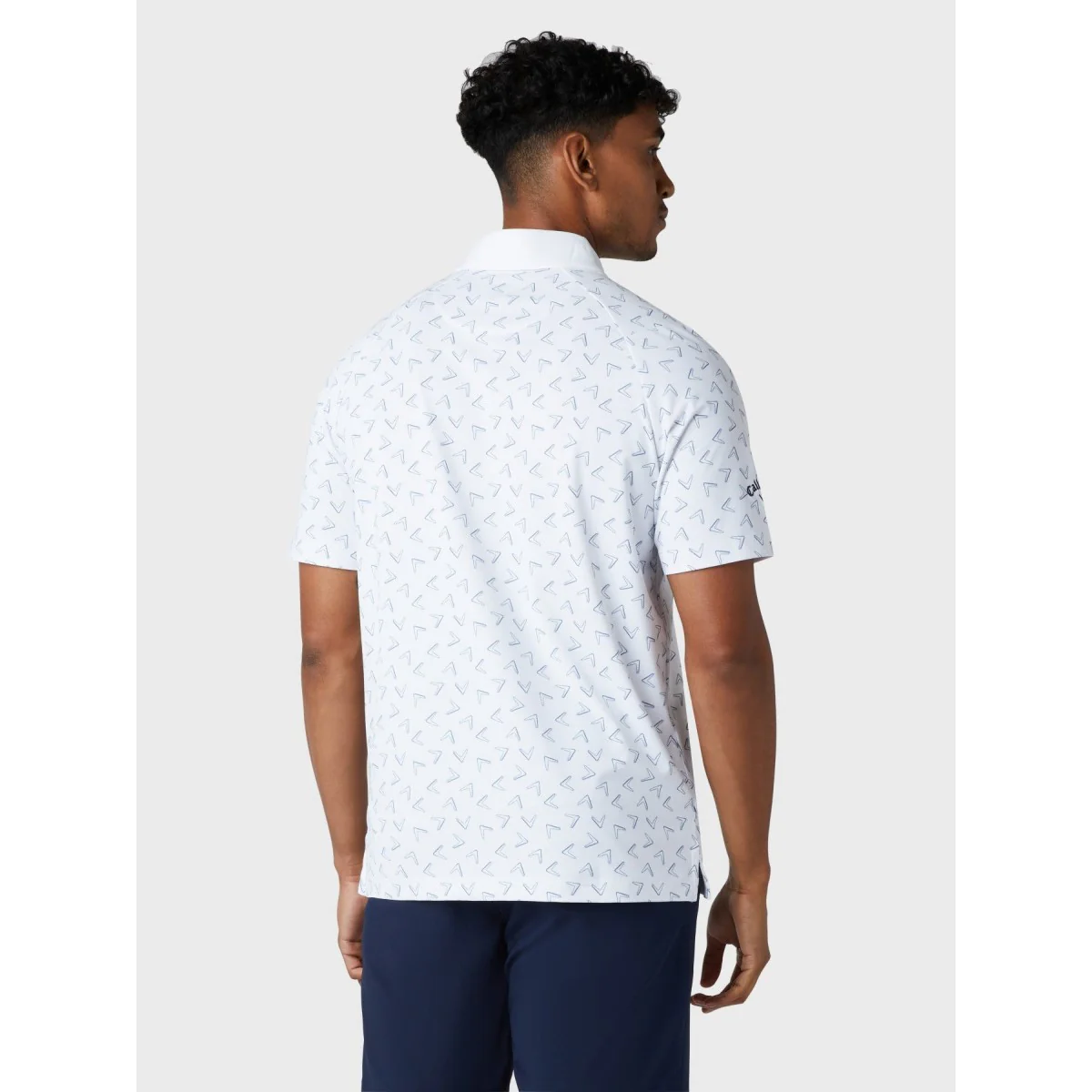 Callaway Chev Trademark Print Polo Shirt Men's (Bright White 100) - Image 2