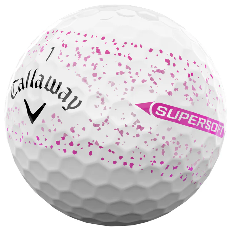 Callaway Supersoft Splatter 360 Golf Balls x 3 (Pink) - Image 2