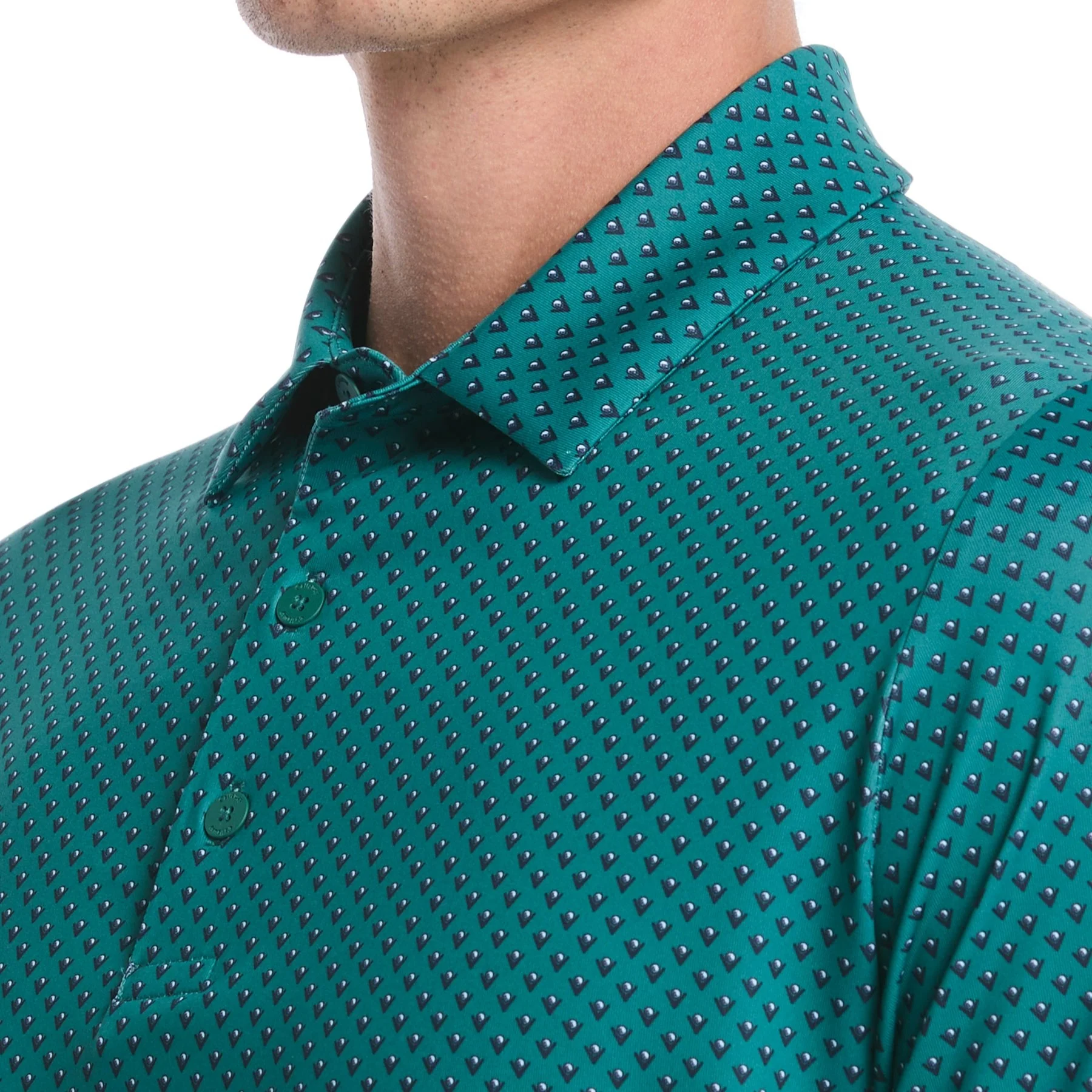 Callaway Trademark Print Polo Shirt Men's (Galapagos Green 326) - Image 2