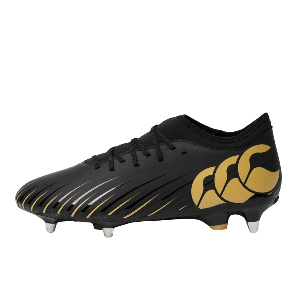 Canterbury Falcon Team SG Rugby Boots Men's (Black Gold) - Image 3