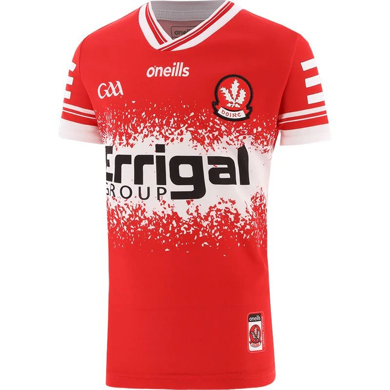 O'Neill's Derry GAA Home Jersey 2024 Kid's (Red Shadow White)