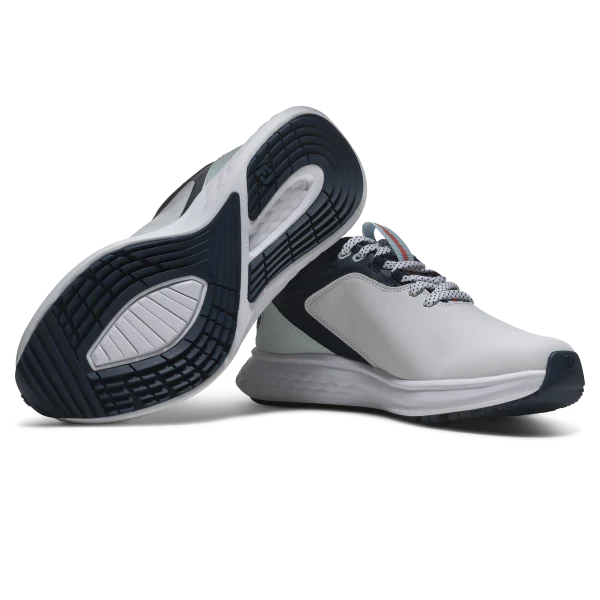 Footjoy Pulse Golf Shoes Women's Wide (White Navy Blue) - Image 2