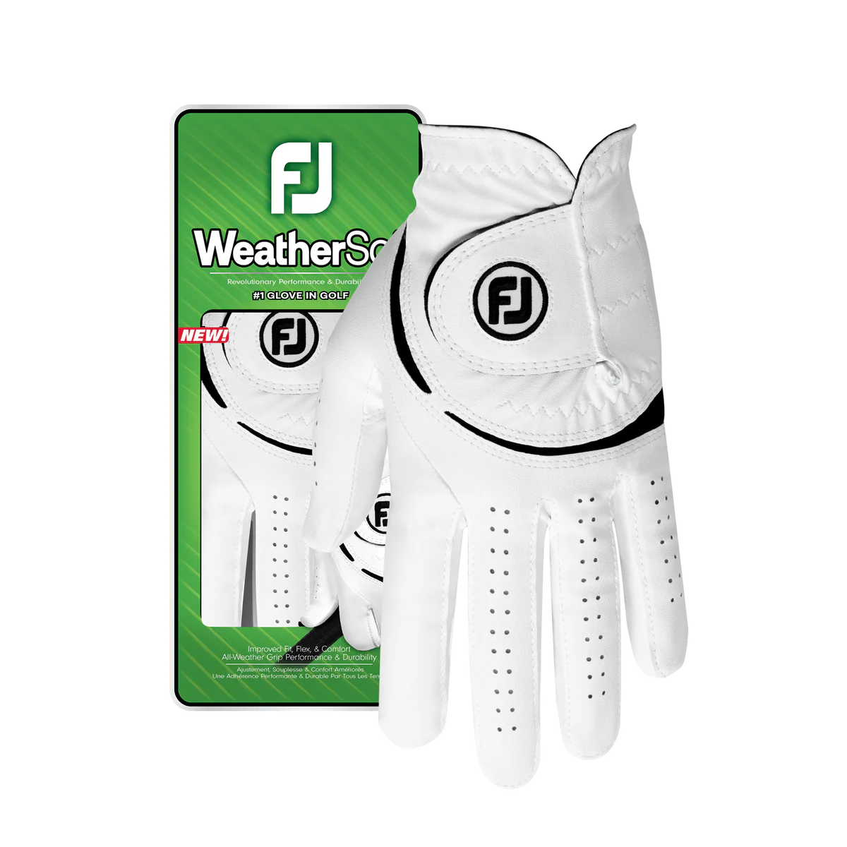 Footjoy WeatherSof Golf Gloves White Black (Ladies Left Hand)
