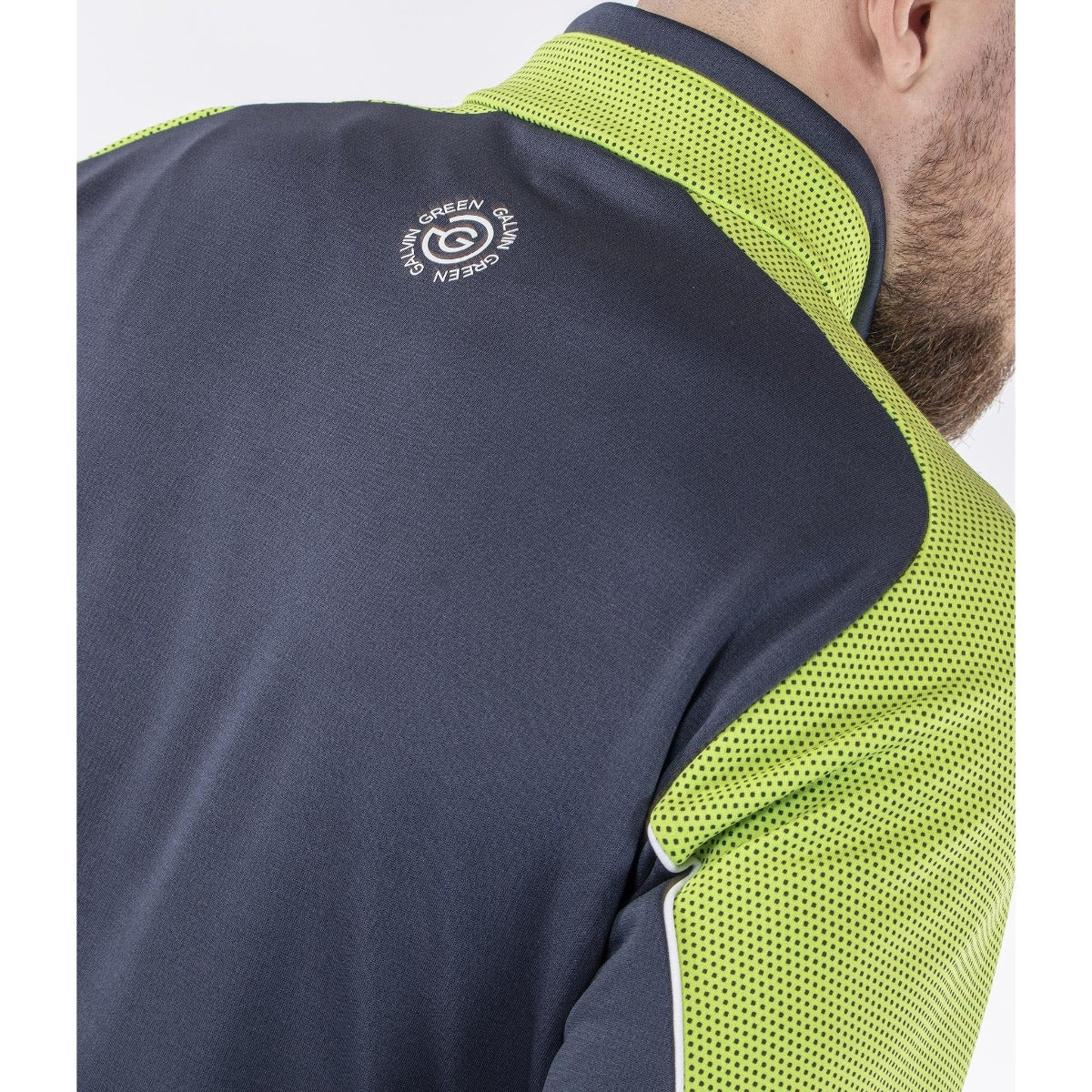Galvin Green Daxton Half Zip Sweater Men's (Navy Lime) - Image 3