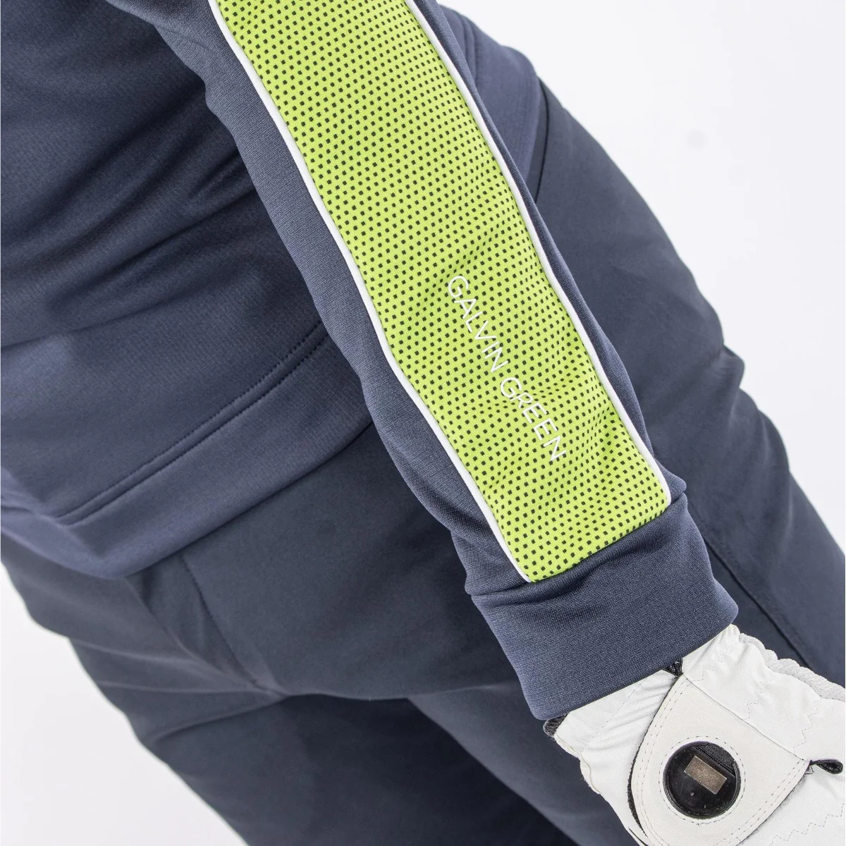 Galvin Green Daxton Half Zip Sweater Men's (Navy Lime) - Image 4