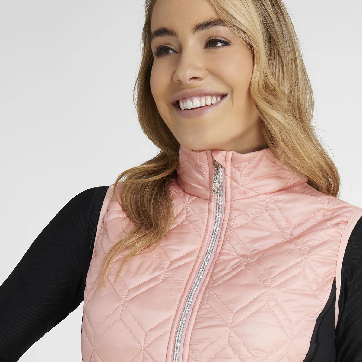 Green Lamb Gerry Quilted Gilet Ladies (Pink Black) - Image 4