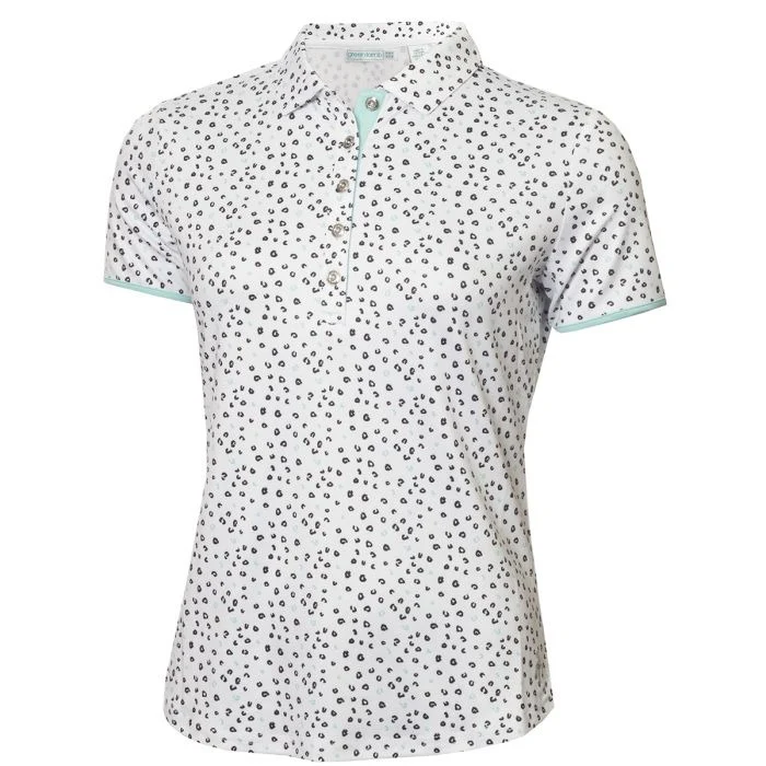 Green Lamb Naomi Print Polo Shirt Women's - Image 6