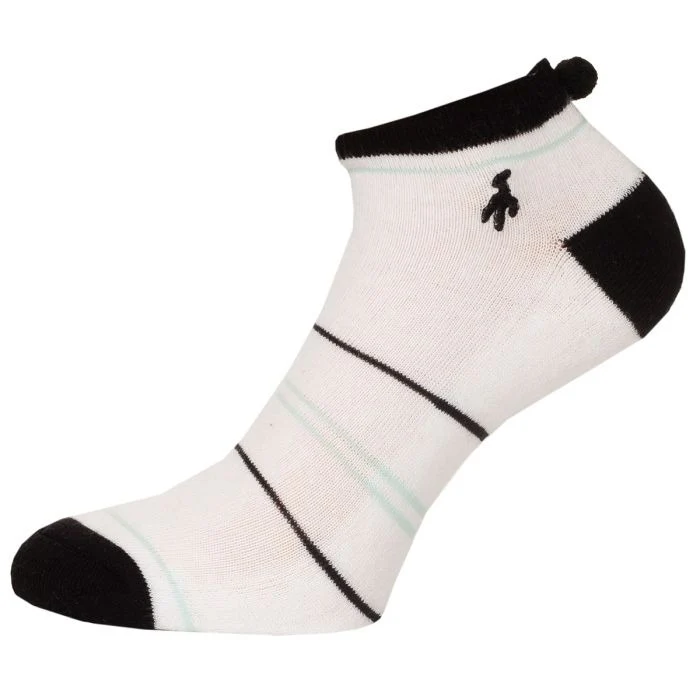 Green Lamb Striped Socks 3 Pack Women's (Aqua White Black) - Image 3