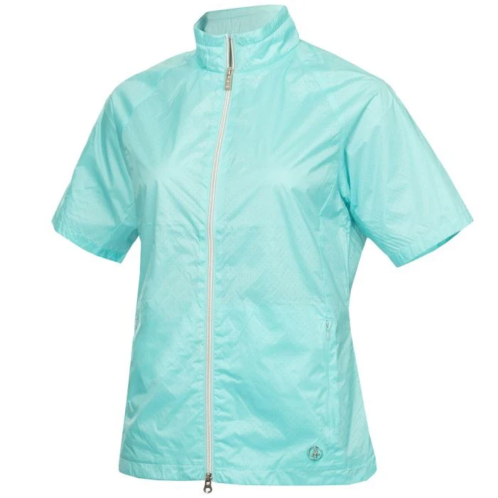 Green Lamb Nollaig Half Sleeve Windbreaker Women's (Aqua) - Image 3