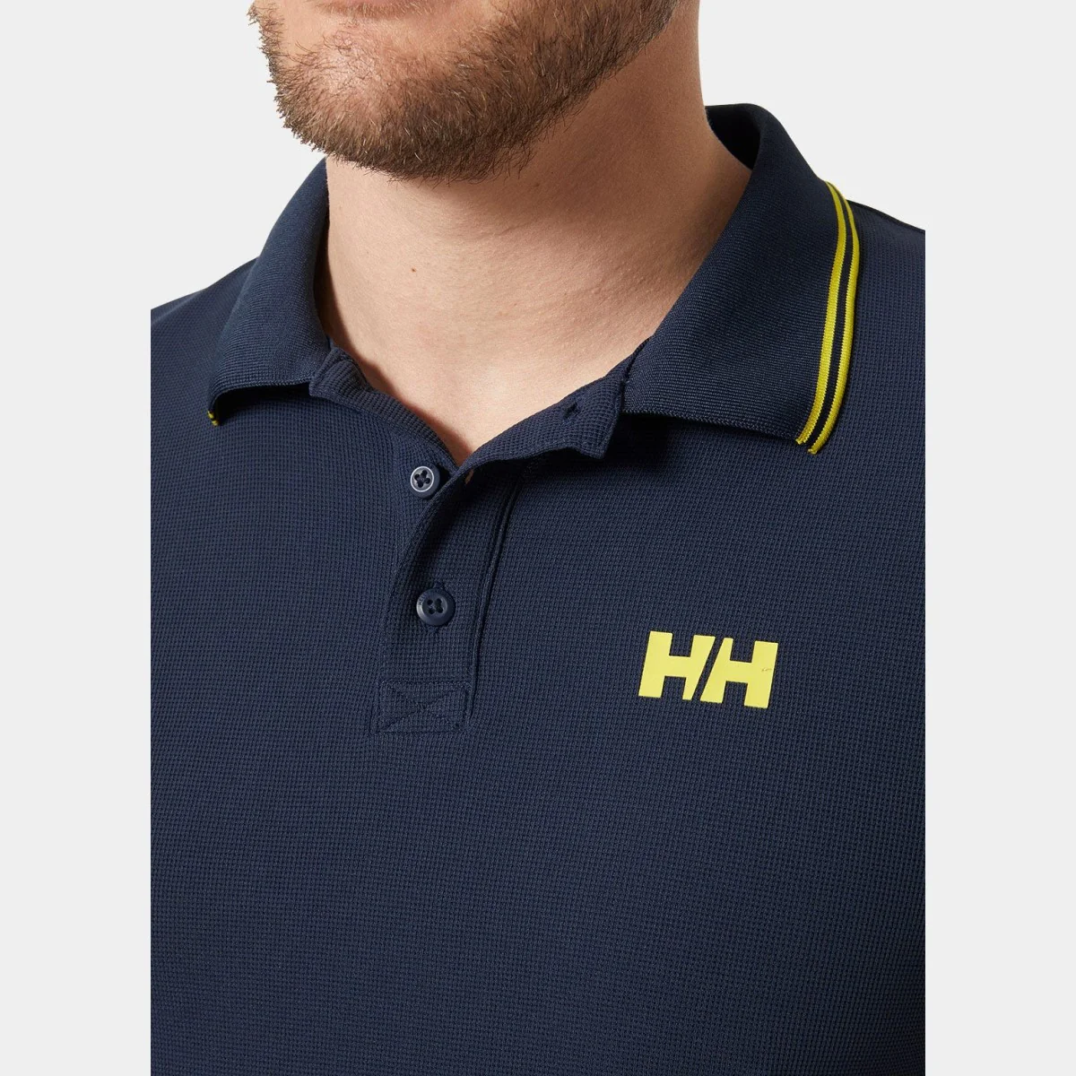 Helly Hansen Kos Quick Dry Polo Shirt Men's (Navy Gold 599) - Image 2