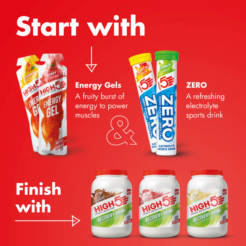 High 5 Recovery Drink Whey Protein 450g (Strawberry Milkshake) - Image 4