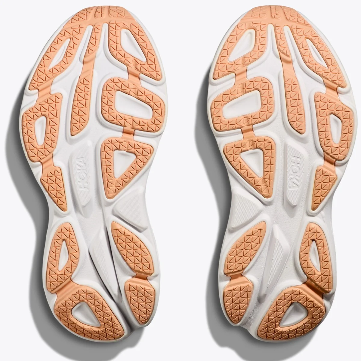 Hoka Bondi 8 Running Shoes Women's (White Cantalope) - Image 2