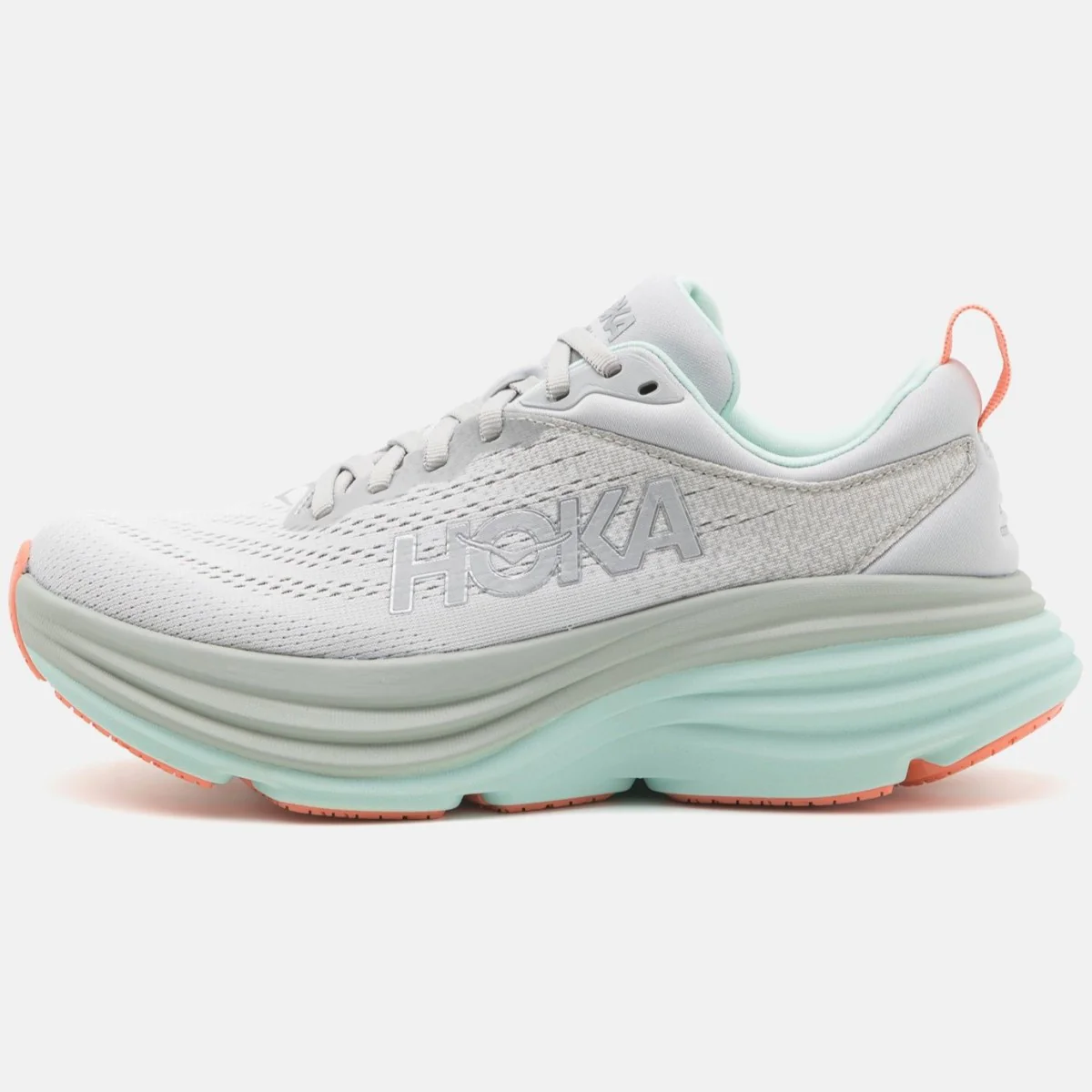 Hoka Bondi 8 Running Shoes Women's (Stardust Aqua) - Image 3