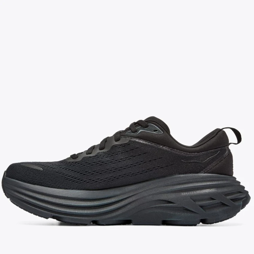 Hoka Bondi 8 Running Shoes Women's Wide(Black Black) - Image 3