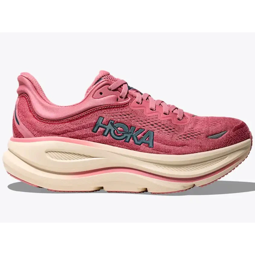Hoka Bondi 9 Running Shoes Women's Wide UK9.5 (Lingonberry Cranberry LYC)
