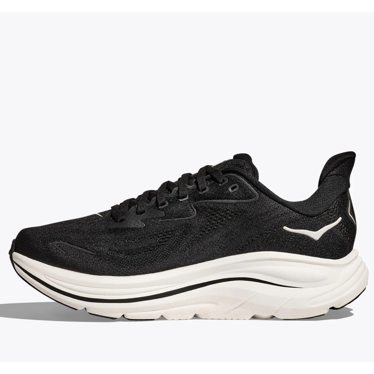 Hoka Clifton 10 Running Shoes Women's (Black White BWHT) - Image 3