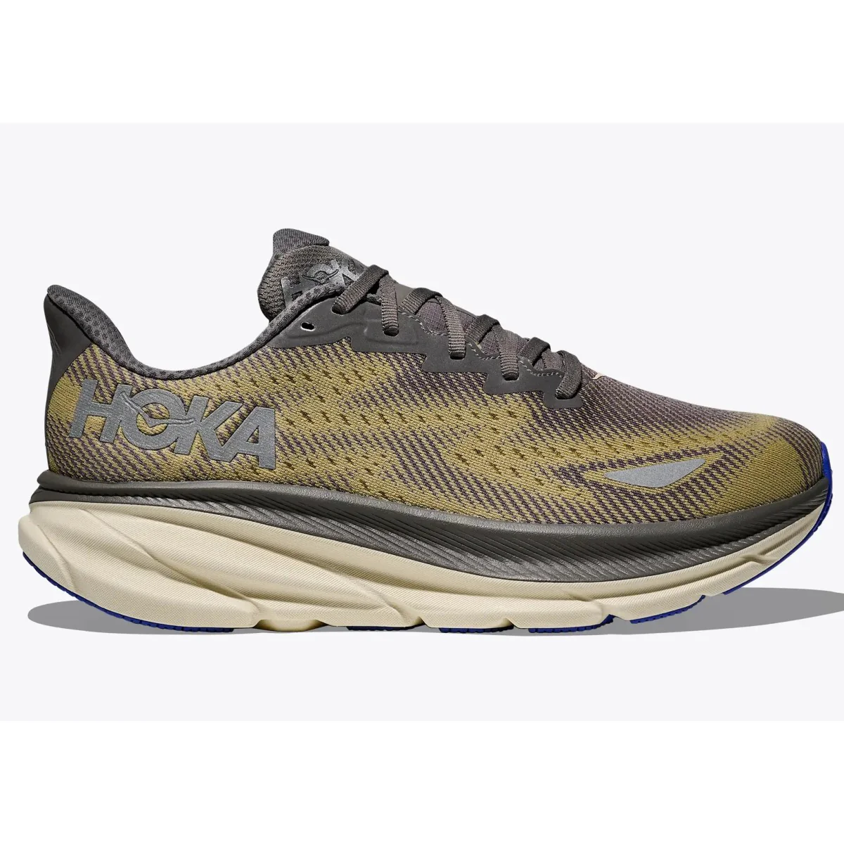 Hoka Clifton 9 Gore Tex Running Shoes Men's (Gravel Eggshell GVLG)