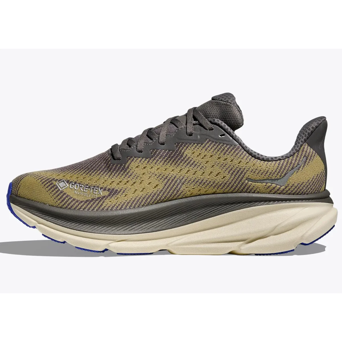 Hoka Clifton 9 Gore Tex Running Shoes Men's (Gravel Eggshell GVLG) - Image 2
