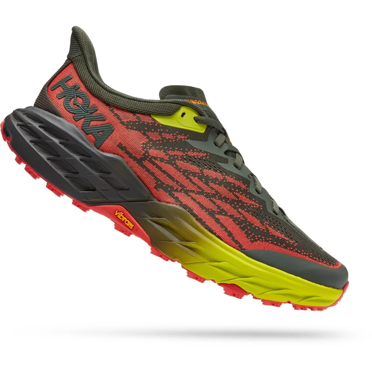 Hoka Speedgoat 5 Trail Shoes Men's Wide (Thyme Fiesta)