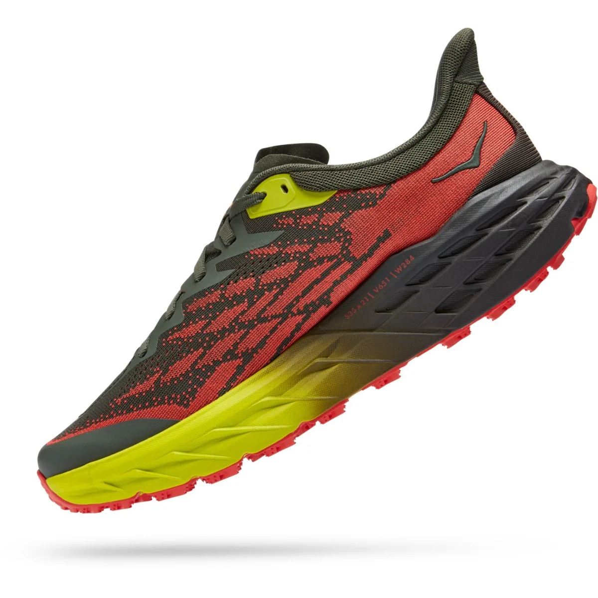 Hoka Speedgoat 5 Trail Shoes Men's Wide (Thyme Fiesta) - Image 3