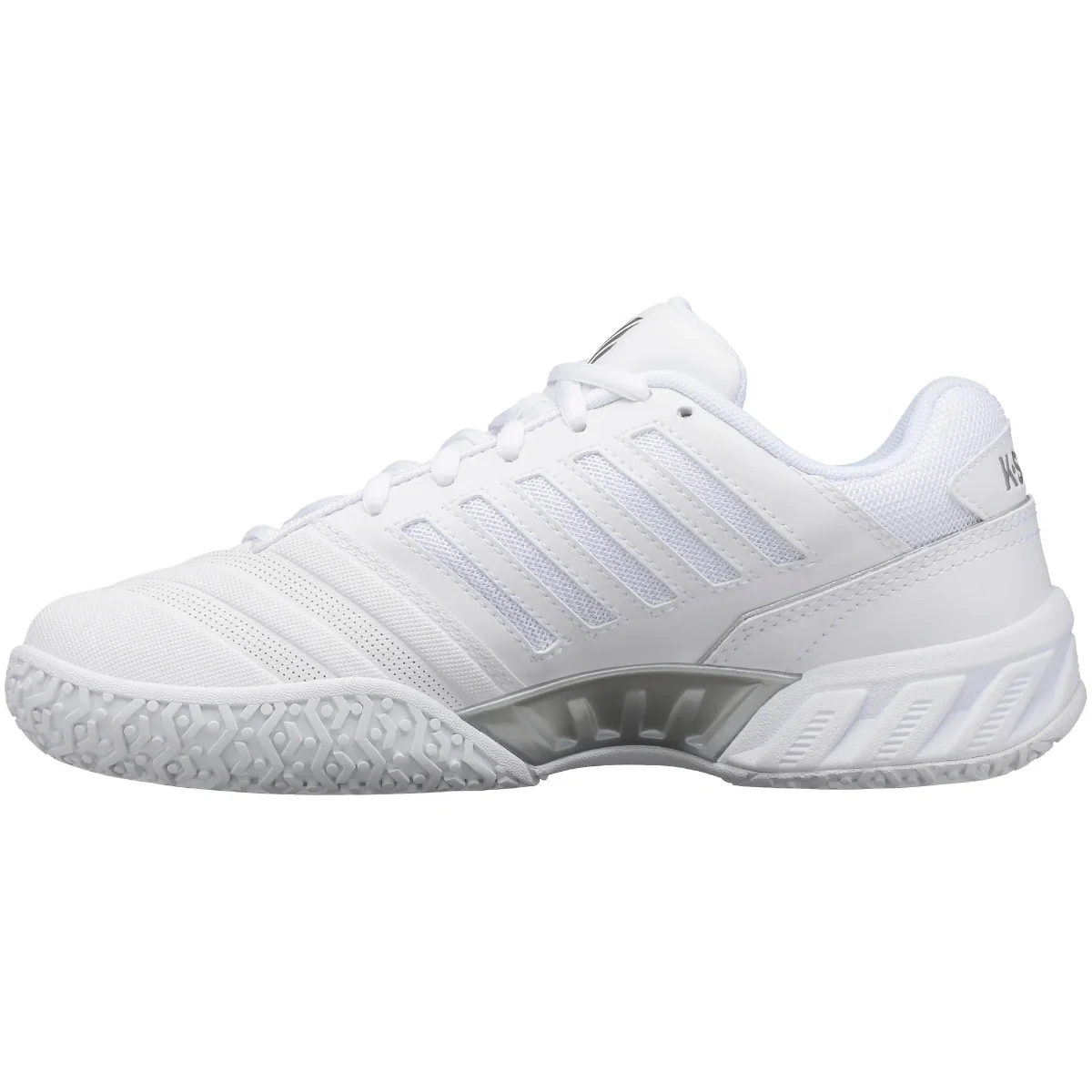 K Swiss BigShot Light 4 Omni Tennis Shoes Ladies (White Silver) - Image 3