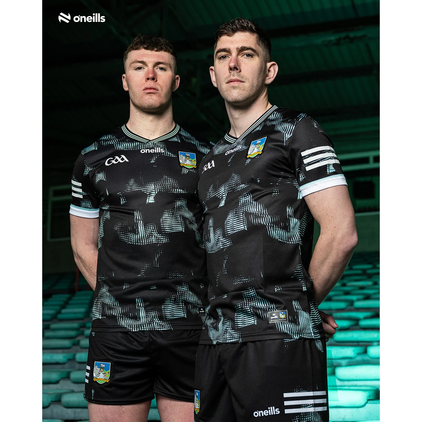 O'Neills Limerick GAA Alternate Jersey 2026 Kid's (Black Mint)
