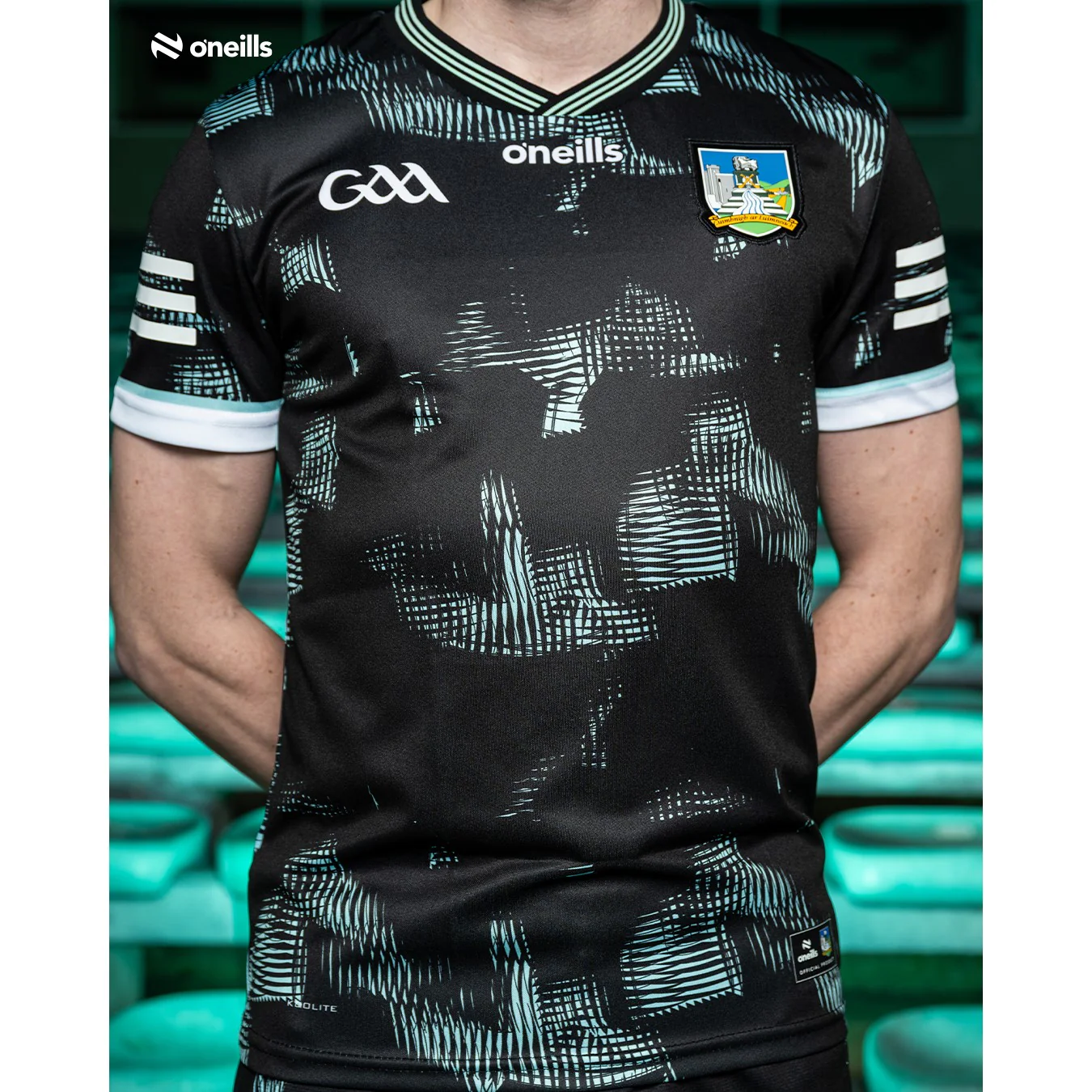 O'Neills Limerick GAA Alternate Jersey 2026 Kid's (Black Mint) - Image 3