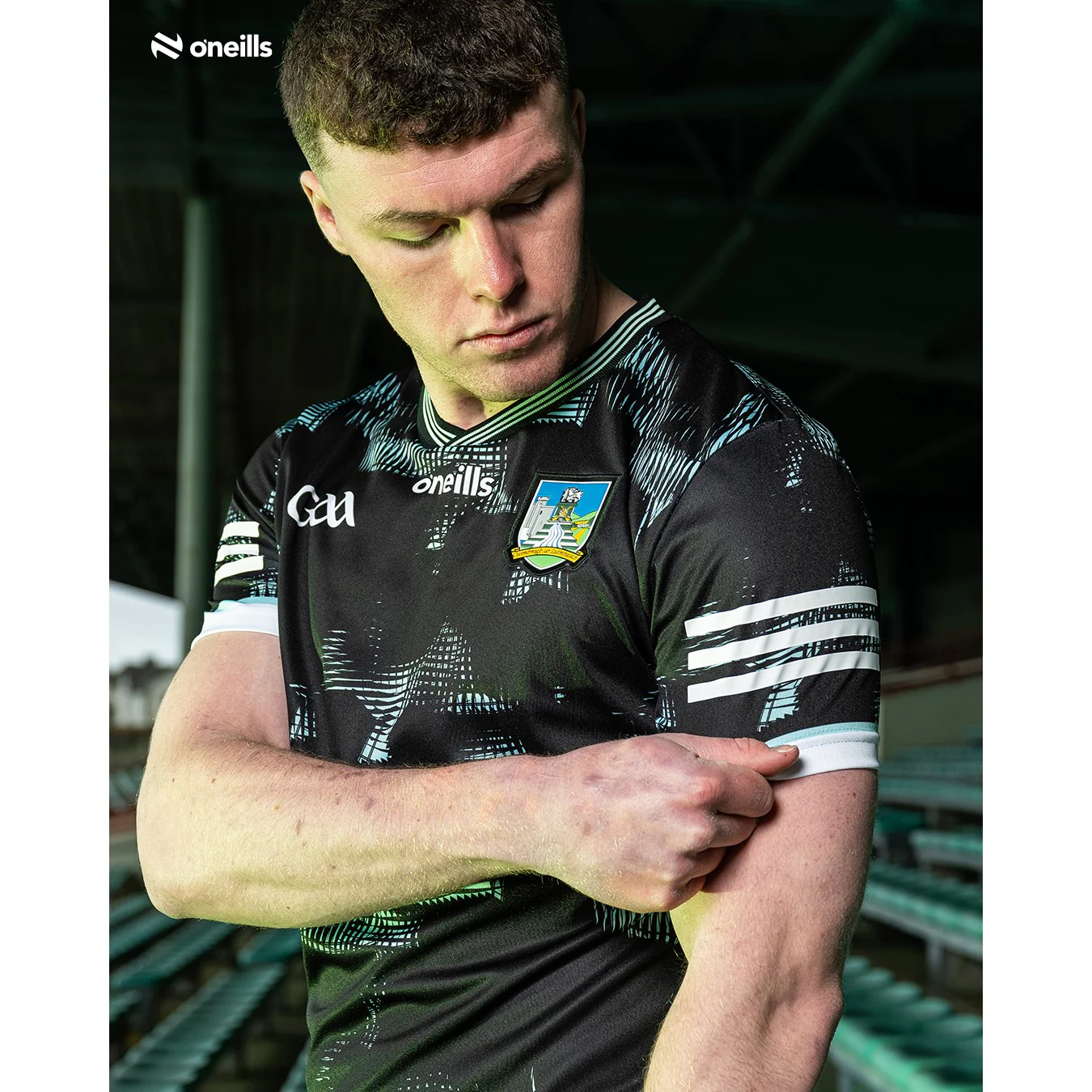 O'Neills Limerick GAA Alternate Jersey 2026 Men's (Black Mint) - Image 2