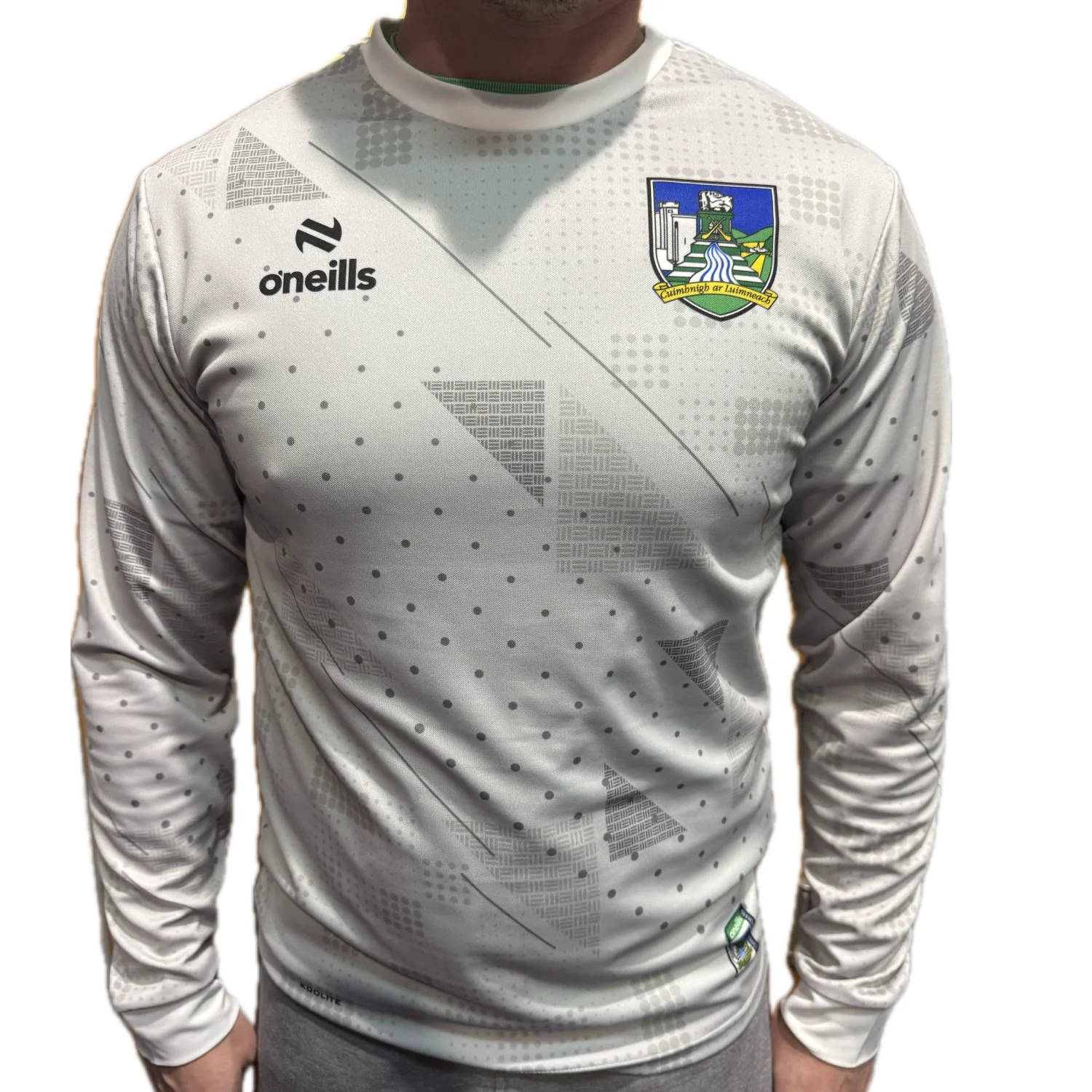 O'Neills Limerick GAA Force Long Sleeve Training Jersey Kid's (Grey) - Image 2