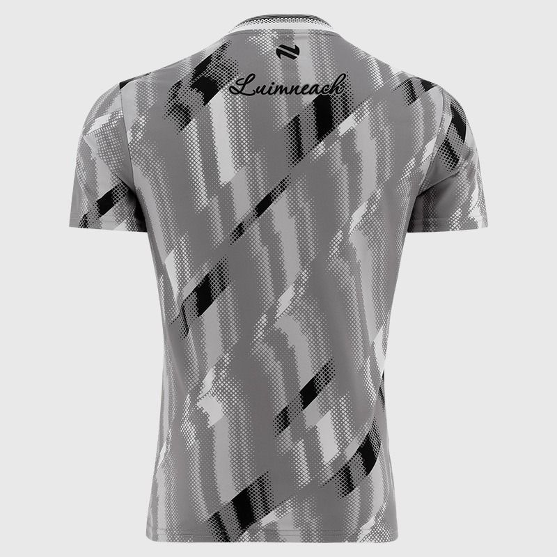 O'Neills Limerick GAA Training Jersey Kid's (Grey Black) - Image 2