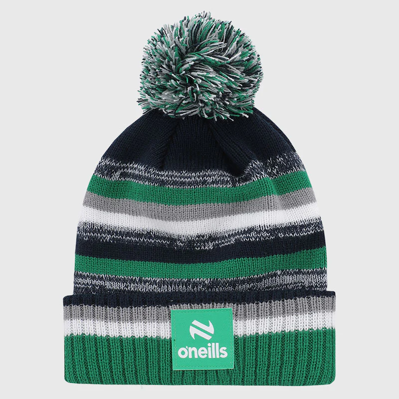 O'Neills Limerick GAA Hydra Bobble Hat Unisex (Marine Green White) - Image 2